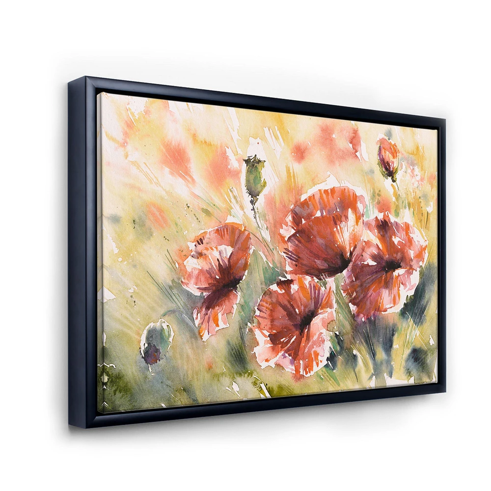 Red Poppy on A Field  Wall Art