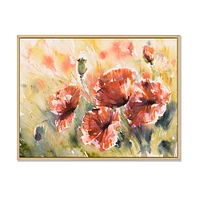 Red Poppy on A Field  Wall Art