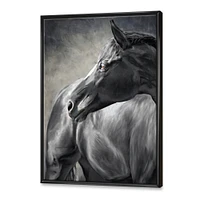 Toile imprimée « Portrait of A Black Horse »