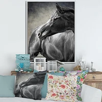 Toile imprimée « Portrait of A Black Horse »