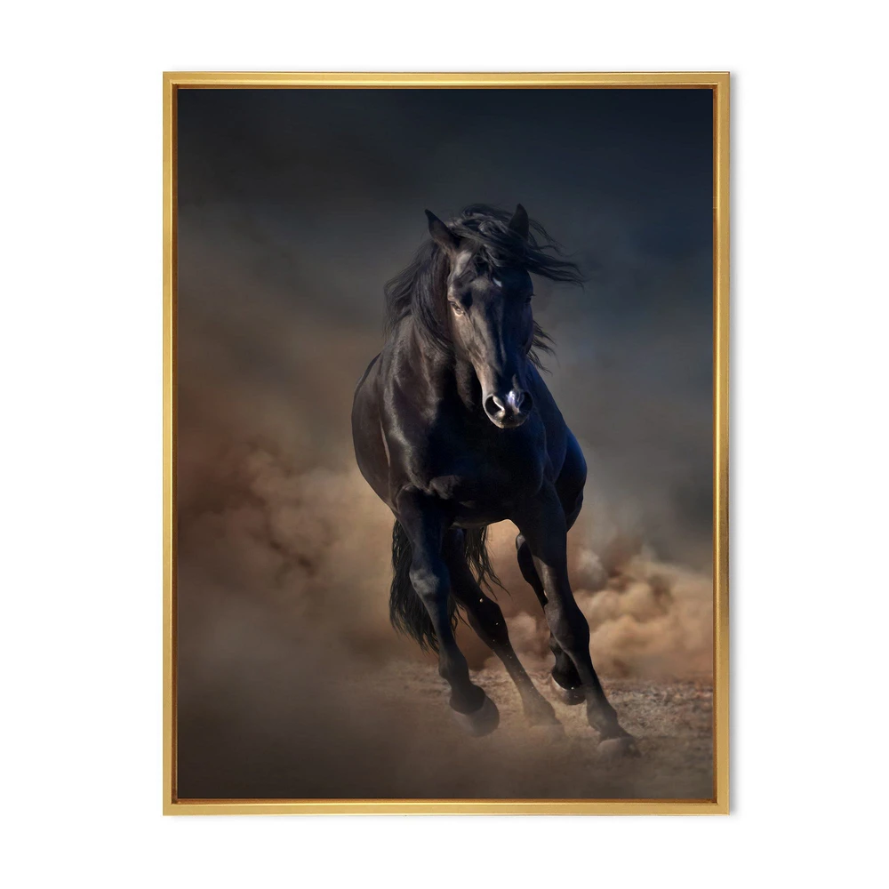 Toile « Portrait of Thoroughbred Nonius Stallion Horse I »