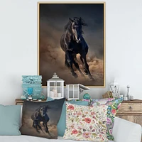 Toile « Portrait of Thoroughbred Nonius Stallion Horse I »