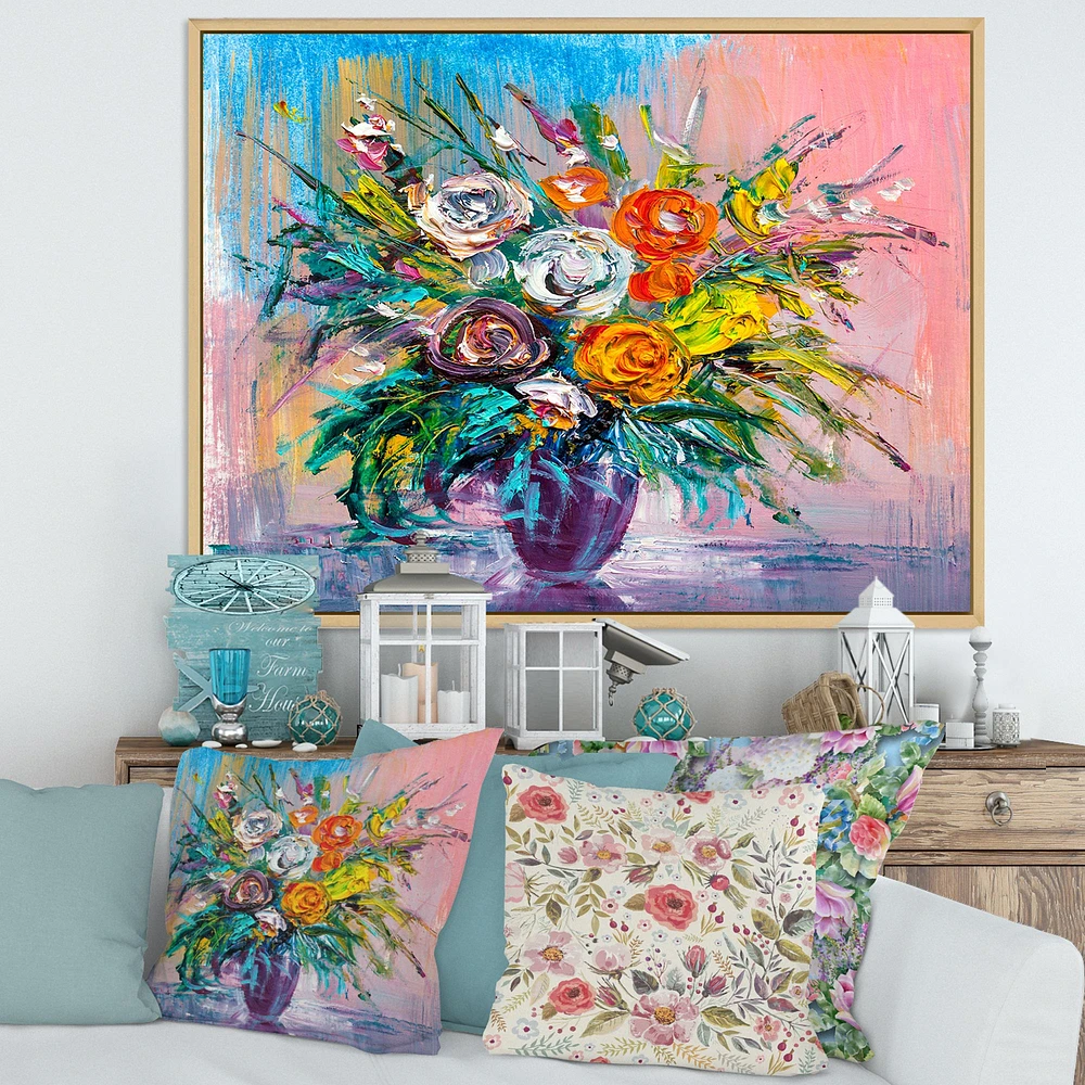 Bouquet of VIbrant Flowers  Wall Art