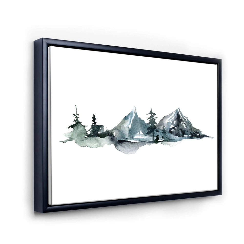 Minimalistic Winter Mountains and Fir Forest III Wall Art