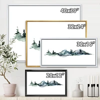 Minimalistic Winter Mountains and Fir Forest III Wall Art