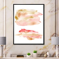 Abstract Set with Pink Gold Beige and Red Spots Wall Art