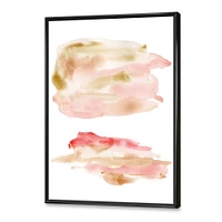 Abstract Set with Pink Gold Beige and Red Spots Wall Art