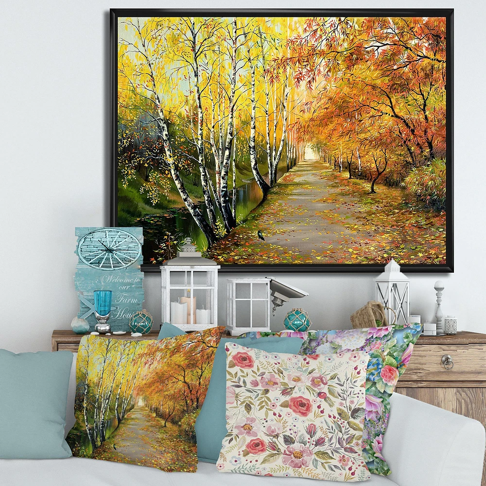 River in The Autumn Woods Wall Art