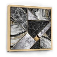 Marble Granite Agate with Touches of Gold  Canvas Wall Art Print