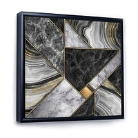 Marble Granite Agate with Touches of Gold  Canvas Wall Art Print