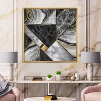 Marble Granite Agate with Touches of Gold  Canvas Wall Art Print