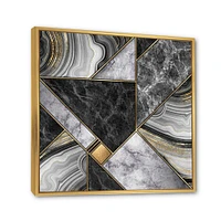 Marble Granite Agate with Touches of Gold  Canvas Wall Art Print