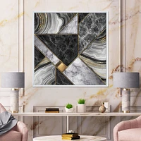 Marble Granite Agate with Touches of Gold  Canvas Wall Art Print