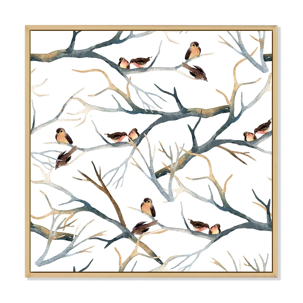 Little Birds on The Tree Branches I  Wall Art