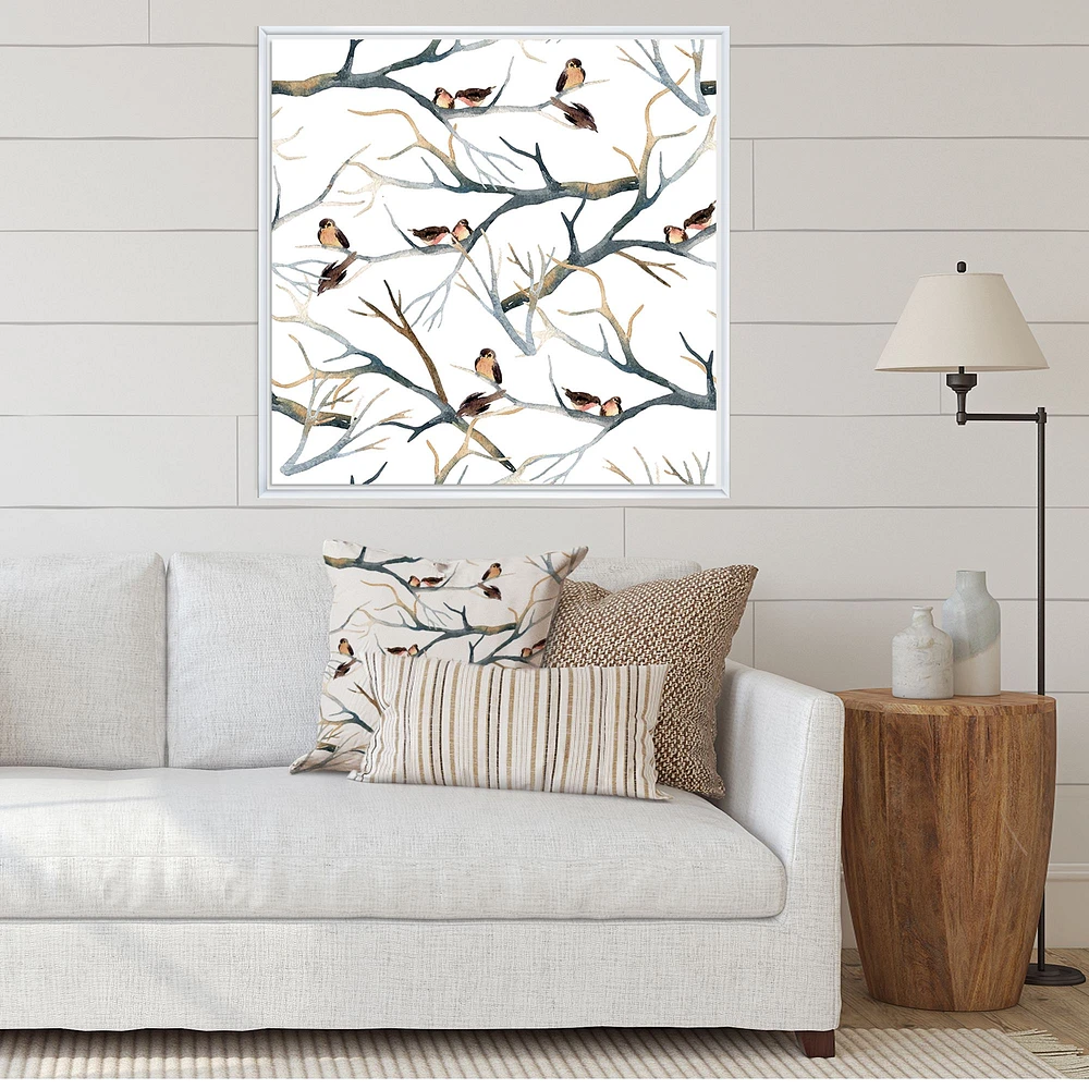 Little Birds on The Tree Branches I  Wall Art