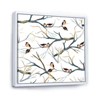 Toile imprimée « Little Birds on The Tree Branches I »