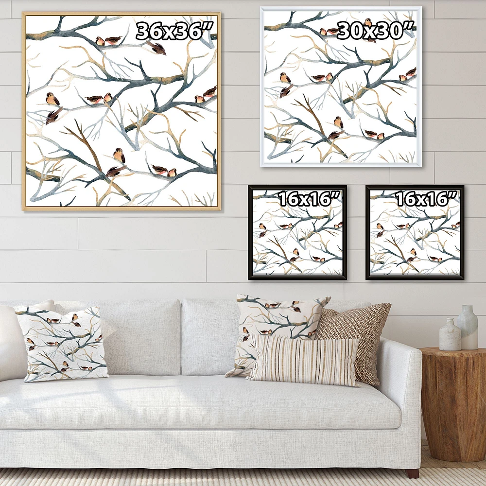 Little Birds on The Tree Branches I  Wall Art