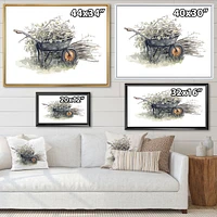 Old Garden Trolley Full of Cut Branches Canvas Wall Art Print