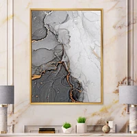 Delicate and Grey Drops  Canvas Wall Art Print