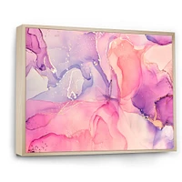 Pink and Purple Abstract Marble Texture I  Canvas Wall Art Print