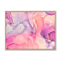 Pink and Purple Abstract Marble Texture I  Canvas Wall Art Print
