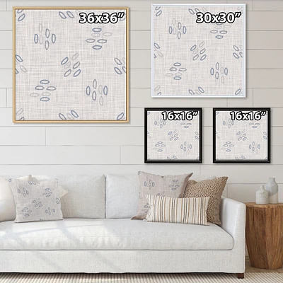 Toile imprimée « Watercolor Farmhouse Flower Motif Background XI