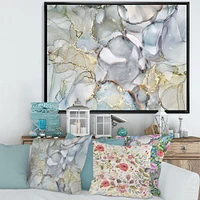 Grey Tender and Dreamy Wallpaper VII  Canvas Wall Art Print