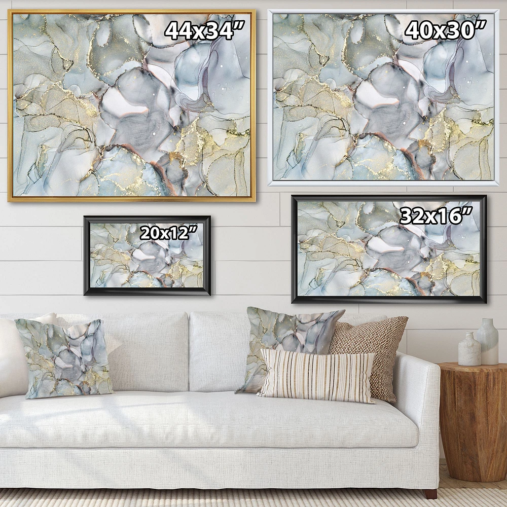 Grey Tender and Dreamy Wallpaper VII  Canvas Wall Art Print