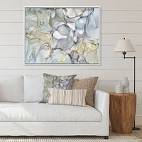 Grey Tender and Dreamy Wallpaper VII  Canvas Wall Art Print