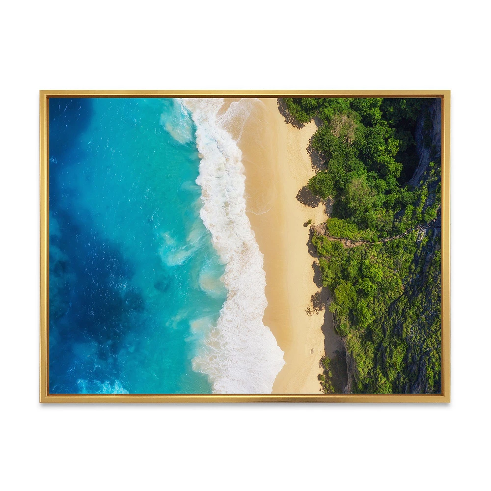 Sea and Beach Turquoise Water Canvas Wall Art Print