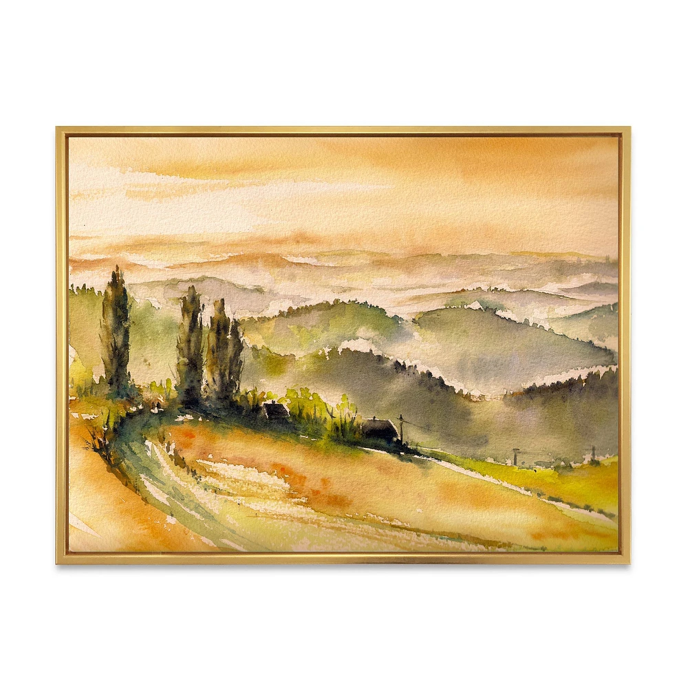 Toile imprimée « Landscape with Vineyards »