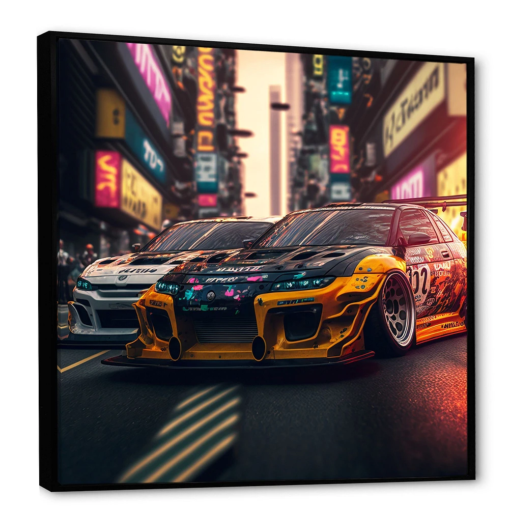 Tunning Car Drifting Tokyo Wall Art