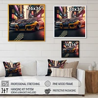 Tunning Car Drifting Tokyo Wall Art