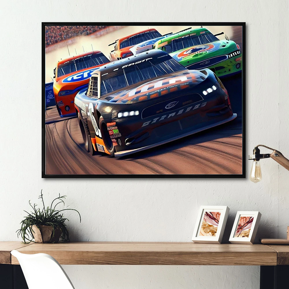 Stock Car Racing Last Lap Wall Art