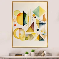 Yellow Multi Shape Abstract I Wall Art