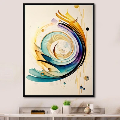 Colorful Watercolor Spiral Wall Art