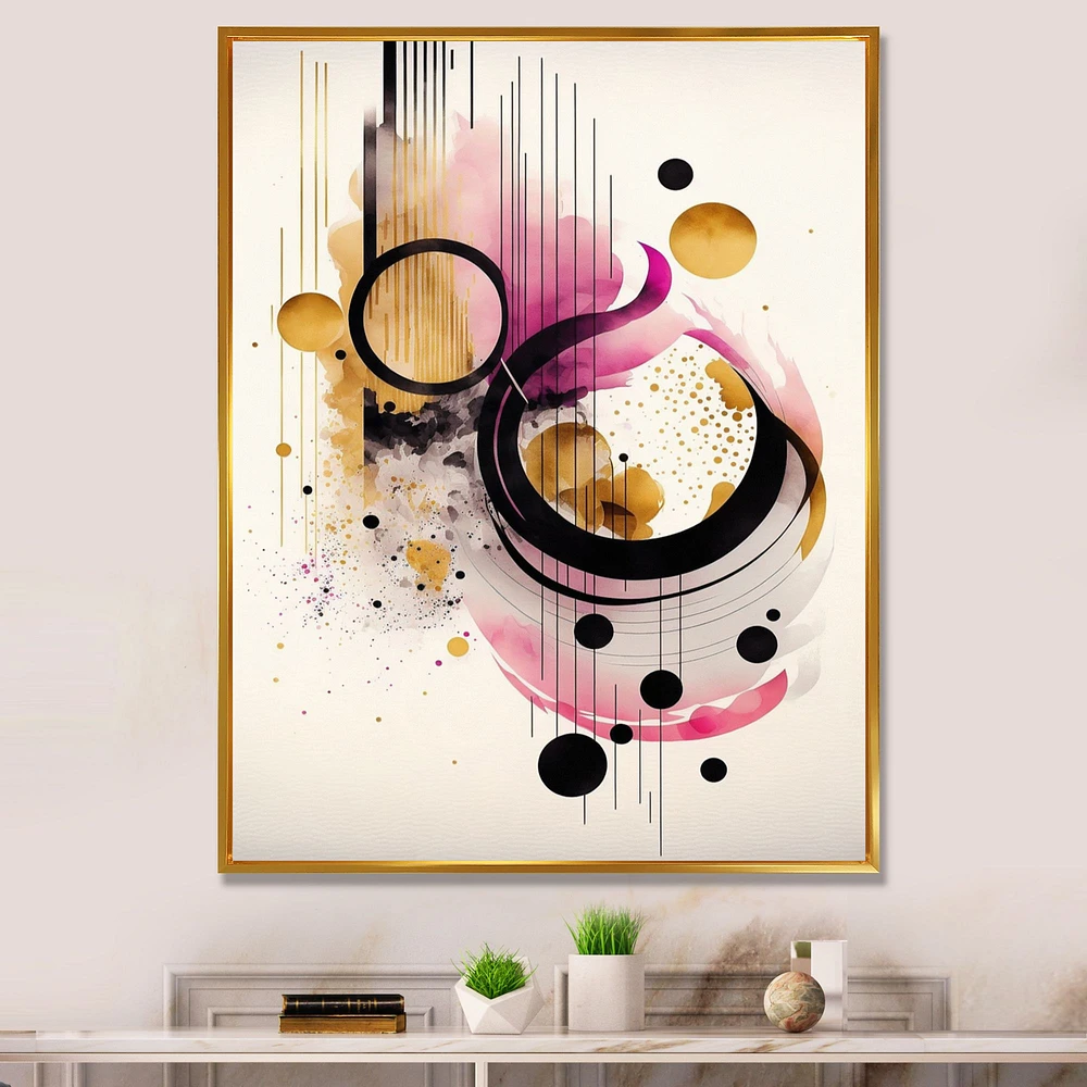 Pink Watercolor Abstract Wall Art