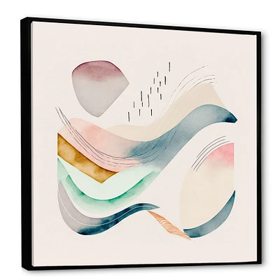 Multi-Color Pastel Waves Wall Art