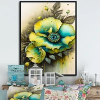 Vibrant Yellow Floral Design Wall Art