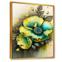 Vibrant Yellow Floral Design Wall Art