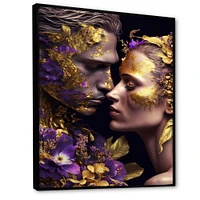 Loving Couple Floral Design I Wall Art