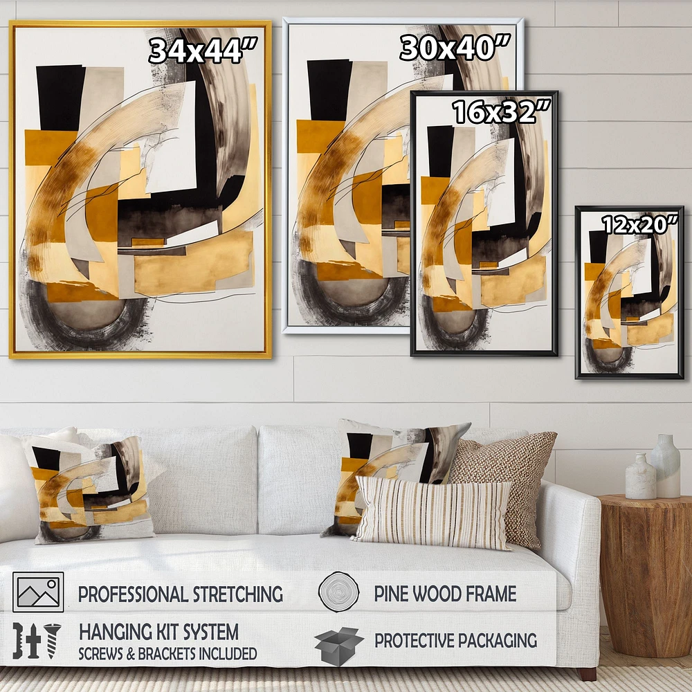 Glam Art Deco Abstract IV Wall