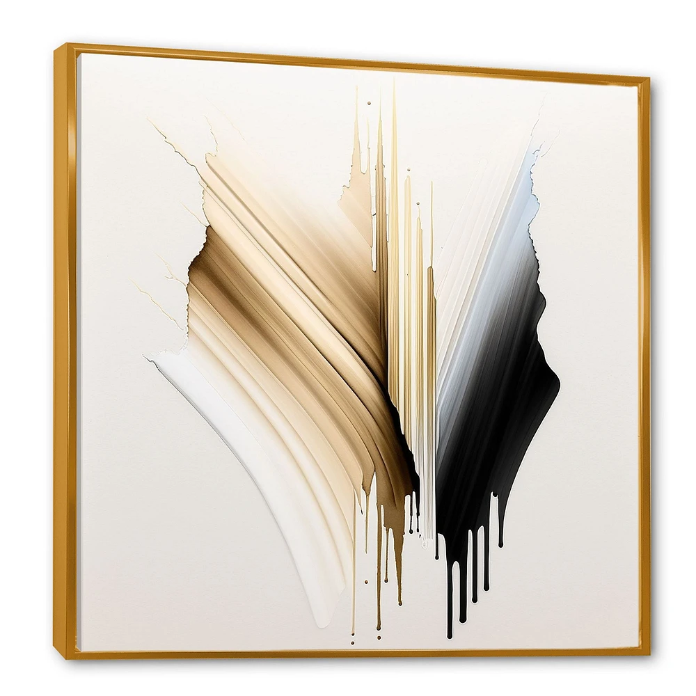 Minimalism Pink And Gold Cubic Fusion IV Wall Art