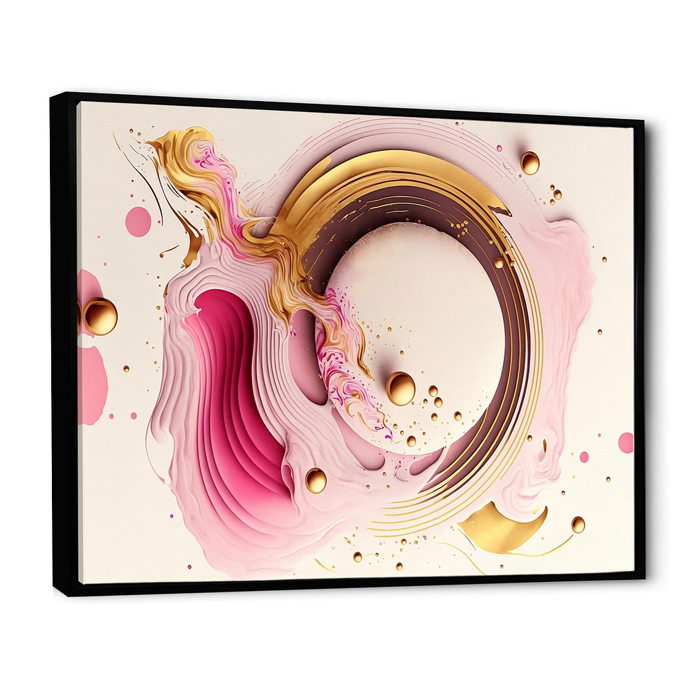 Pink Watercolor Circular Abstract Wall Art