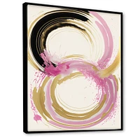 Pink And Gold Curves IV Wall Art