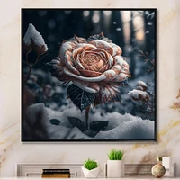 A Blooming Rose Flower Forest Wall Art