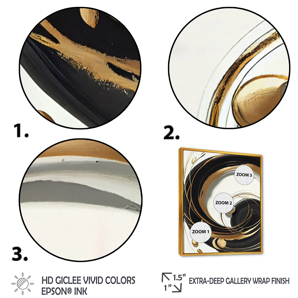 Gold Glamour Circle Wall Art