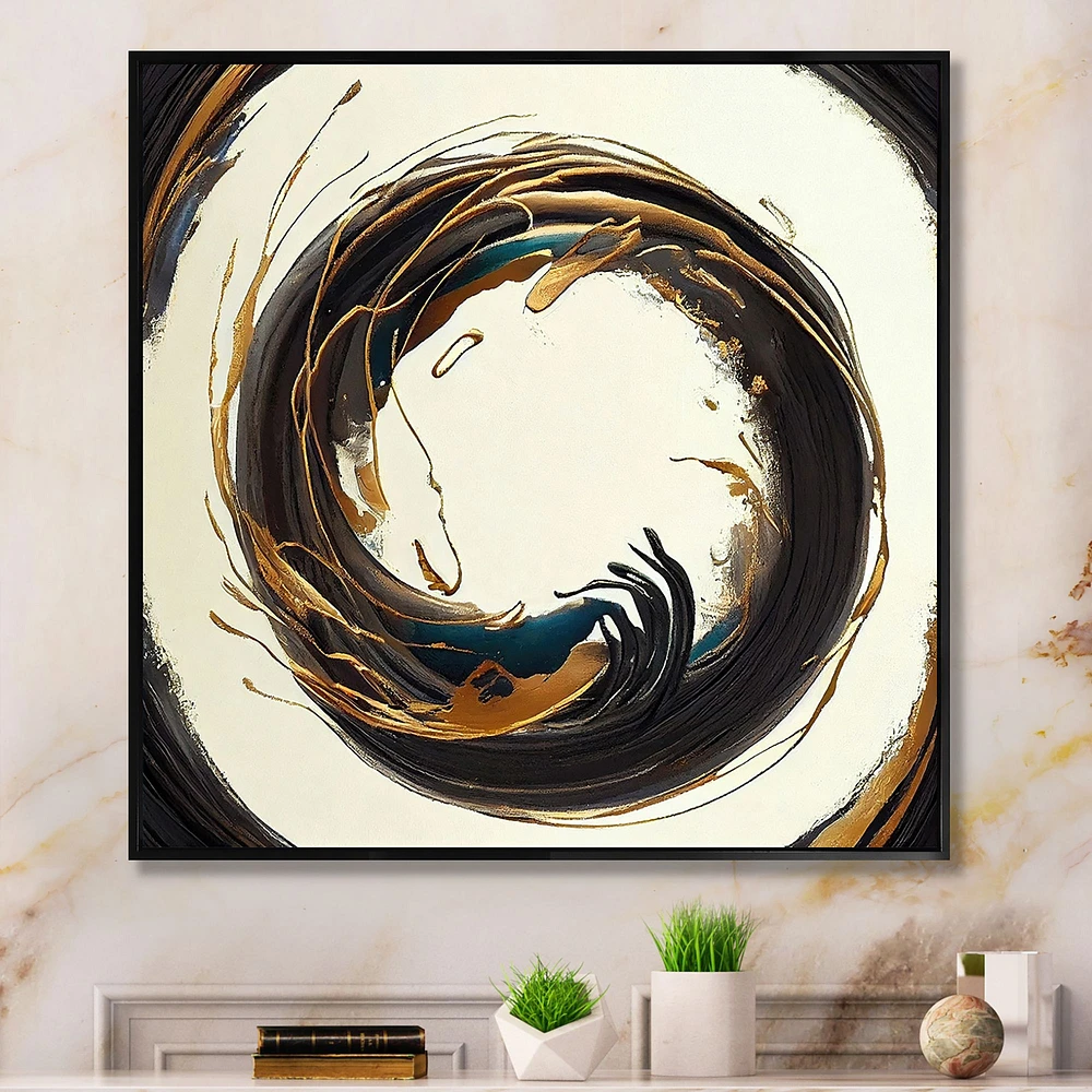 Gold Glamour Circle 1 Wall Art