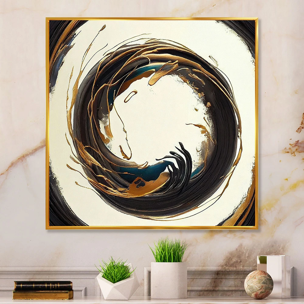 Gold Glamour Circle 1 Wall Art