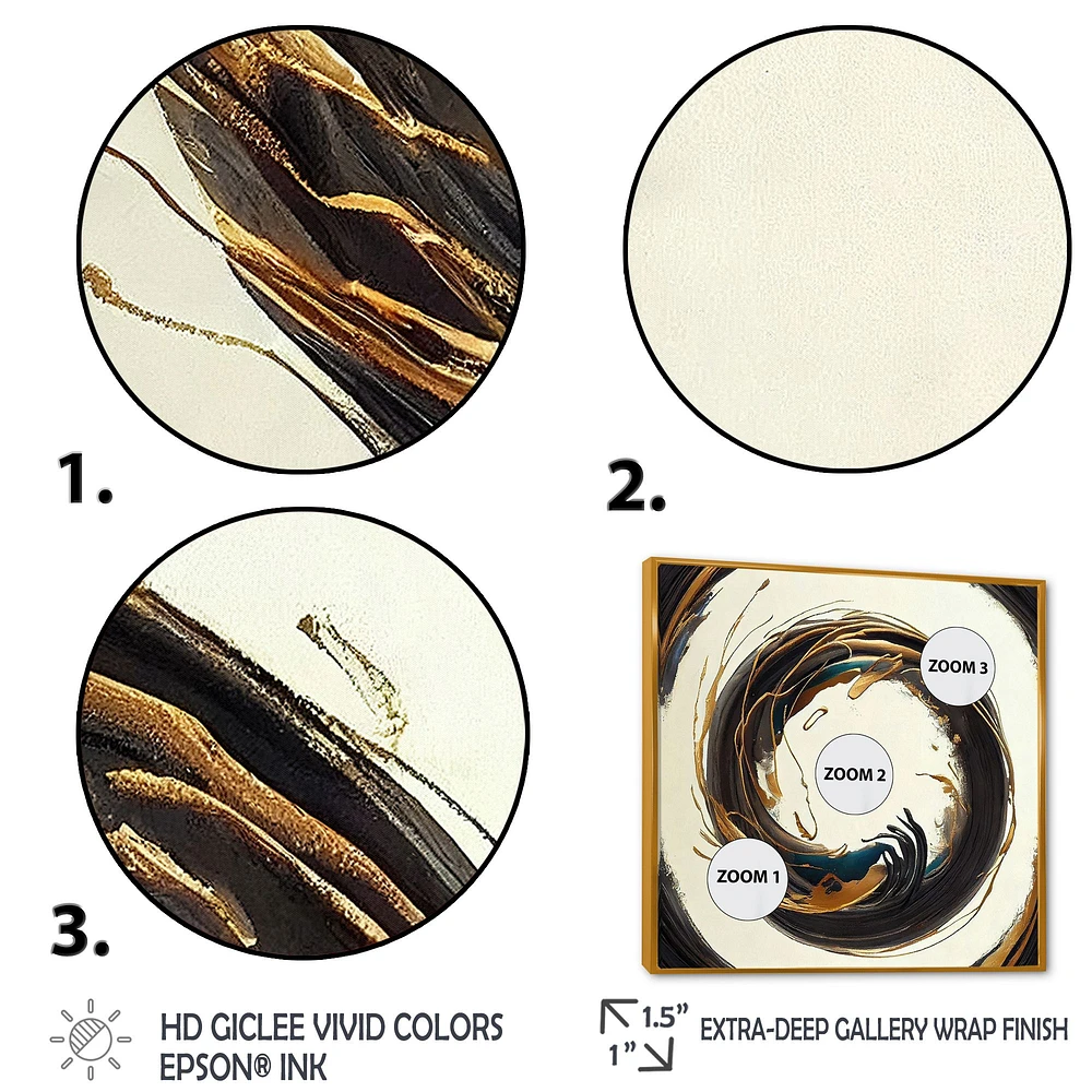 Gold Glamour Circle 1 Wall Art
